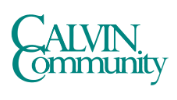 Calvin Community Logo that is 177x100